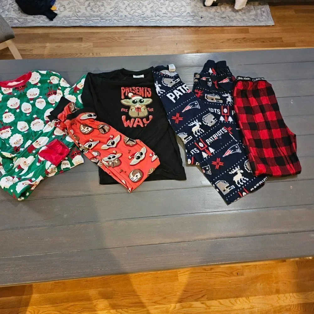 Kid's Boys long sleeve Pajama Two Piece Sets Size 14- Pack Of 3 1 long pant